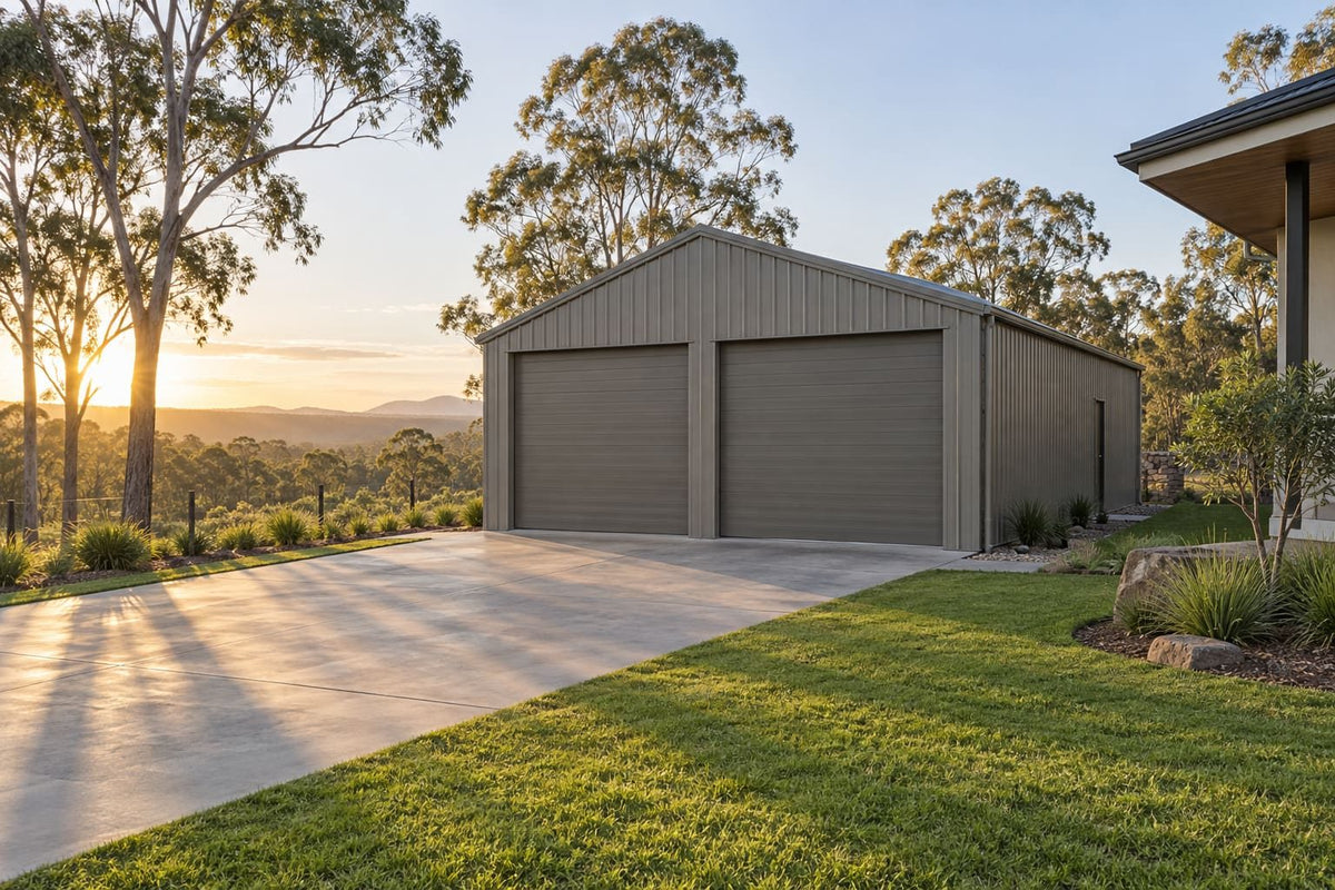 Double Garage 6m x 6m x 2.7m – garage by Wise Sheds (example image; your design can differ)