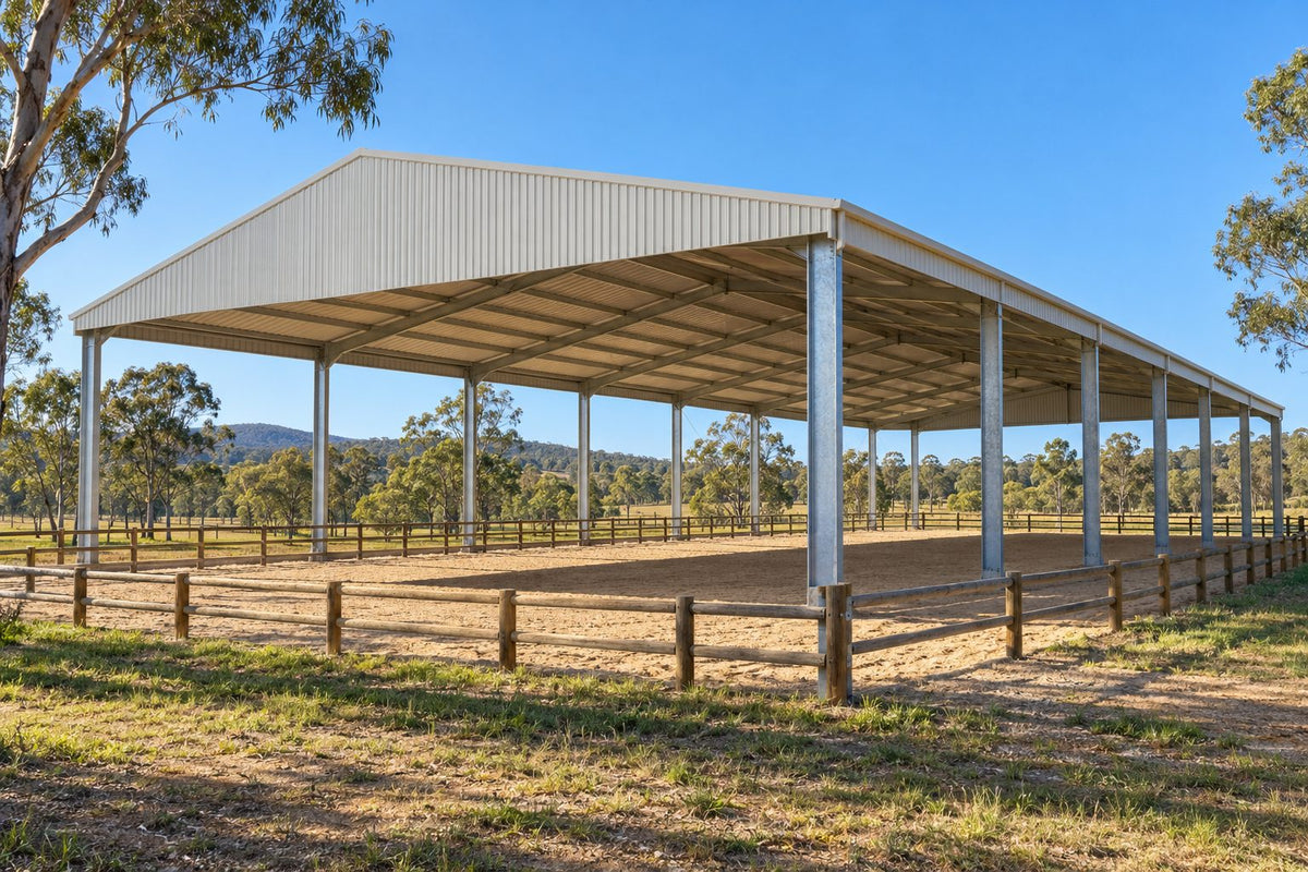 Roof-Only Arena 20m x 42m x 5m – arena by Wise Sheds (example image; your design can differ)