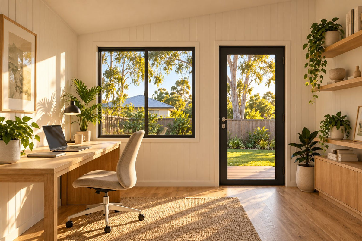 Concept image of the Skillion Tiny Home Kit – 10 m², interior or detail view (example image; your design can differ)